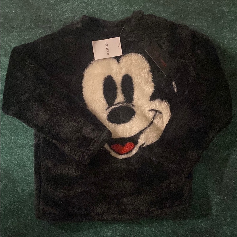 Forever 21 Black and White Mickey Mouse Sweater